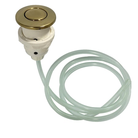 Gourmetier KA312 Trimscape Disposal Air Switch Button, Polished Brass KA312